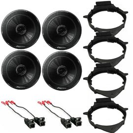 Pioneer TS-G1620F GM Chevy CAR Truck Front & Rear Door Speakers W/Install Kits