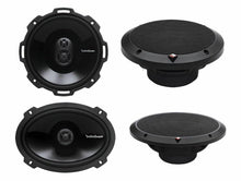 Load image into Gallery viewer, 2 Rockford Fosgate P1675 6.75" 120W 3 Way + 2 P1692 6x9" 150W 2 Way Speakers