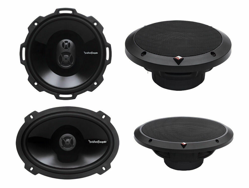 Rockford Fosgate P1675 6.75" 120W 3 Way + P1692 6x9" 150W 2 Way Speakers