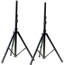2 MR DJ SS250 Universal Black Heavy Duty Folding Tripod PRO PA DJ Home On Stage Speaker Stand
