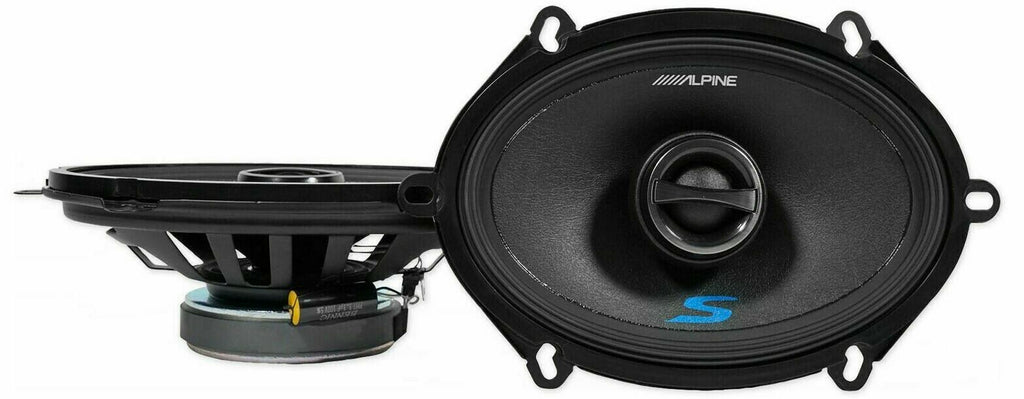Alpine S-S57 5x7" or 6x8" 460W Type-S 2-Way Coaxial Car Speakers