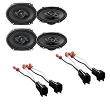 Load image into Gallery viewer, 4 Pioneer 6 x 8" 4-Way Speakers + Wire Harness Speaker Connectors Fit Ford