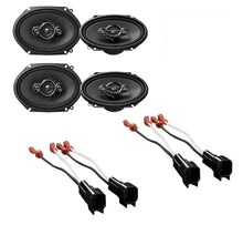 Load image into Gallery viewer, 4 Pioneer 6 x 8" 4-Way Speakers + Wire Harness Speaker Connectors Fit Select Ford GM Chevy Lincoln Mercury Mazda