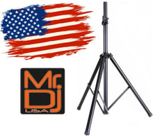 Load image into Gallery viewer, MR DJ DJ PRO Speaker Stand Tripod FoldOut Load Capacity 100LB Maximum Height 72"