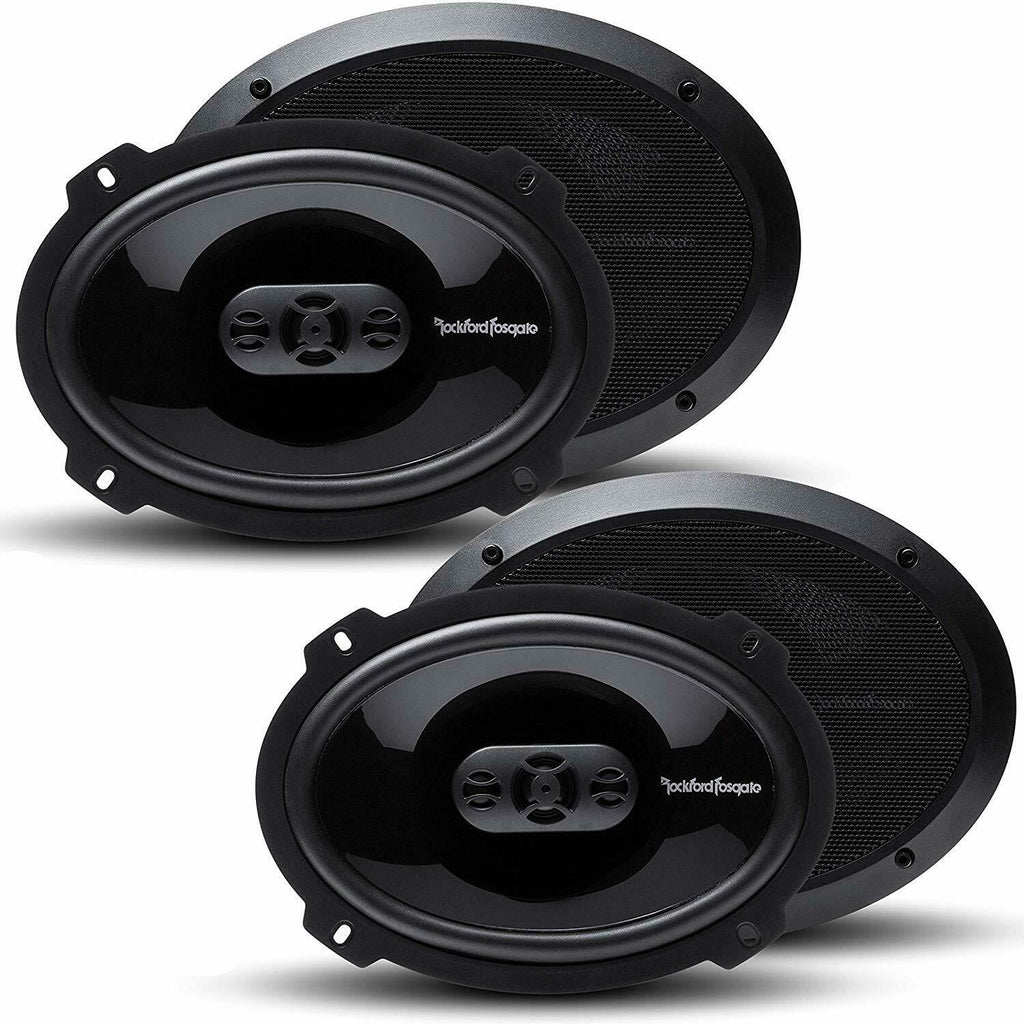 2 Pair Rockford Fosgate P1694 6x9" 4-Way Punch Full Range Coaxial Speakers