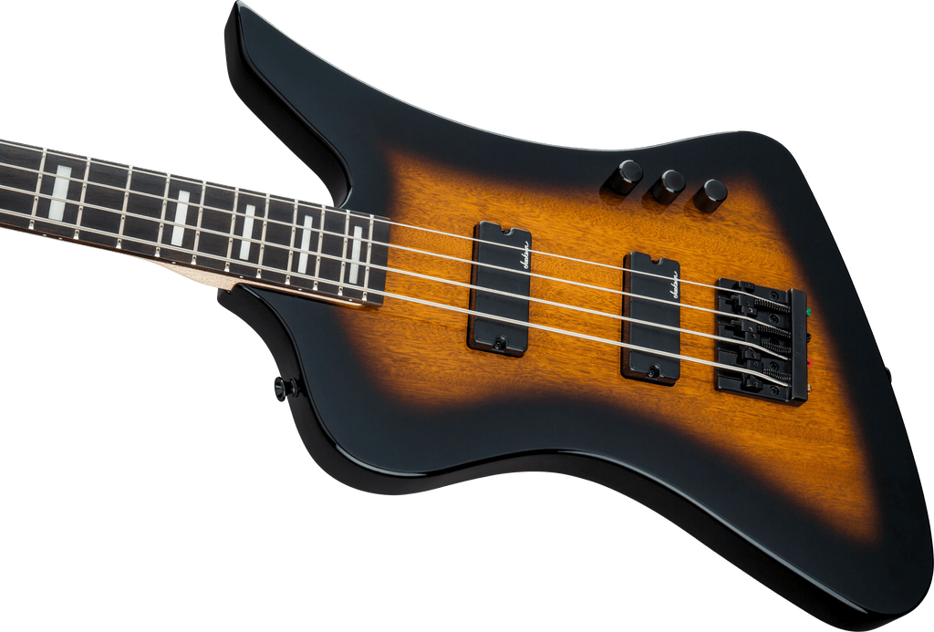 Jackson JS Series Kelly™ Bird Bass IV JS2, Amaranth Fingerboard, Tobacco Burst