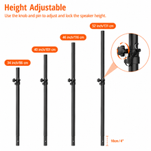Load image into Gallery viewer, MR DJ SS50 Adjustable Subwoofer Speaker Pole M20 Threaded &amp; 35mm Mount Dual 35mm/38mm