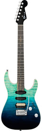 Charvel 2972813546 Pro-Mod Plus Dinky DK24 HSS QM Electric Guitar - Blue Curaçao