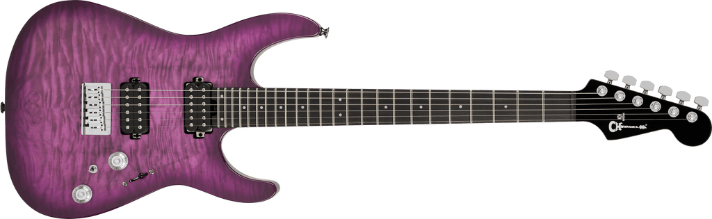 Charvel 2979861592 Pro-Mod Plus Dinky DK24 HT QM Electric Guitar - Violet Radiance