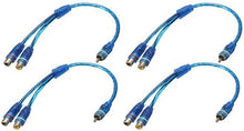 Load image into Gallery viewer, 4 Absolute ABC-2F1M BLUE Y-Adapter 2F-1M RCA Interconnect Audio Cable