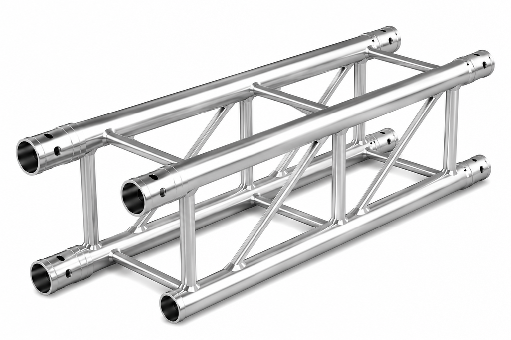 MR Truss TSQ328 3.28 FT 1.0 Meter Universal Straight 12" Square Box Aluminum Lighting Trussing Segment for Pro Audio DJ with 2-inch Tubing