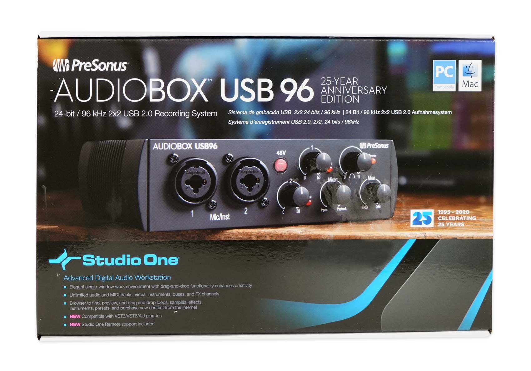 PRESONUS AUDIOBOX 96 2x2 Audio 2.0 Recording Interface + Samson SR350 Headphones