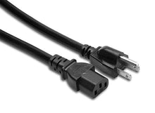 Load image into Gallery viewer, Hosa PWC-401.5, IEC C13 to Nema 5-15P Power Cord, 1.5 Feet