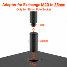 Load image into Gallery viewer, MR DJ SS20 4" Extended 35mm Speaker Pole Extension Heavy-Duty Steel Speaker Pole Extender