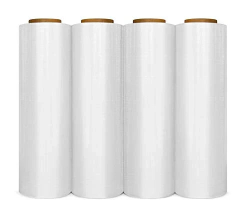 BM Paper 1 X 4 Plastic Shrink Stretch Wrap 445mm x 450m, 4RLS/CS 18" X80 Gauge Heavy Duty, Anti-Static, High Performance, Pre-Stretched, Puncture Resistant, Rust Prevention Shrink/Stretch Wrap