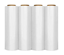Load image into Gallery viewer, 18" x 1500' 80 Gauge 4 Rolls Pallet Wrap Stretch Film Hand Shrink Wrap 18x1500