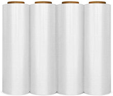 Load image into Gallery viewer, BM PAPER Universal 4 Pack Stretch Wrap18 Inches X 1500 SQ' Tough Pallet Shrink Wrap, 80 Gauge Industrial Strength Plastic Film, Commercial Grade Strength Film, Moving &amp; Stretch Packing
