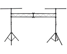 Load image into Gallery viewer, MR DJ LS560 10 ft Portable DJ Lighting Truss Stand System with Dual Tripods &amp; T-Bars