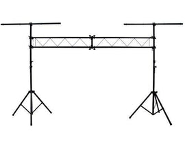MR DJ LS560 10 ft Portable DJ Lighting Truss Stand System with Dual Tripods & T-Bars