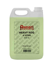 Load image into Gallery viewer, Antari FLG-4 Long-Lasting Fog Fluid for Antari Fog Machines 4 Liters Green Formula