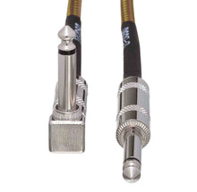 Load image into Gallery viewer, Hosa GTR-518R, Straight to Right Angle Tweed Guitar Cable - 18 Feet