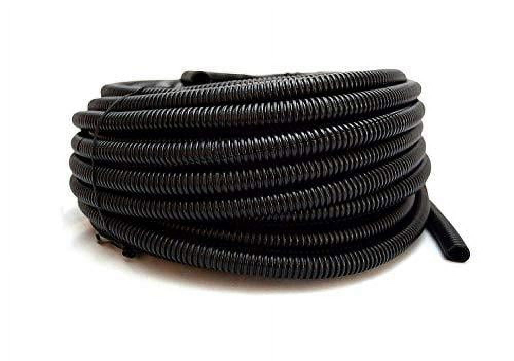 100' 1/4" Split Loom Tubing Wire Conduit Hose Cover Auto Home Marine Black
