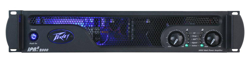 Peavey IPR 2 2000 2-Channel Lightweight 2000W Power Amplifier +MSP1 Mic System + 2 PV 25' Cables