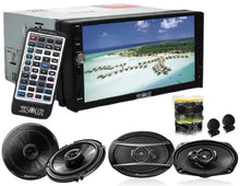 Load image into Gallery viewer, Absolute DD-3000 7" Double Din Multimedia DVD Player + pioneer TS-G1620F 6.5" TS-G6930F 6x9" Speakers And Free Absolute TW600 Tweeter
