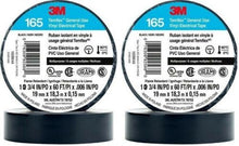 Load image into Gallery viewer, 50 3M 1700 165 Temflex Insulated Vinyl Black Electrical Tape 3/4" x 60' FT