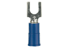 Load image into Gallery viewer, Install Bay 3MBVST8 3M™ Blue Vinyl Spade Terminal 16-14 Gauge #8 Pkg of 100