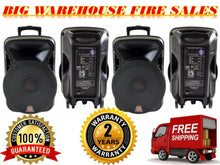 Load image into Gallery viewer, 2 Mr. Dj DSP4000 15" 4000W Bluetooth DSP FM Radio USB Portable PA DJ Speaker Microphone