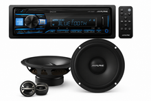 Load image into Gallery viewer, Alpine UTE-83BT Digital Media Receiver + EL-E65C-G 6.5" Component Speaker