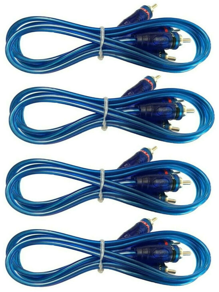 4 MK Audio 17' RCA Stereo Plug Cable 2 Male to 2 Male Car Stereo Marine Home Audio ATV