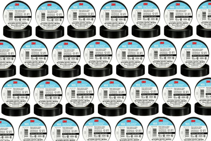 25 3M 165 Temflex 1700 Economy Grade Vinyl Electrical Tape, 3/4 in x 60 feet