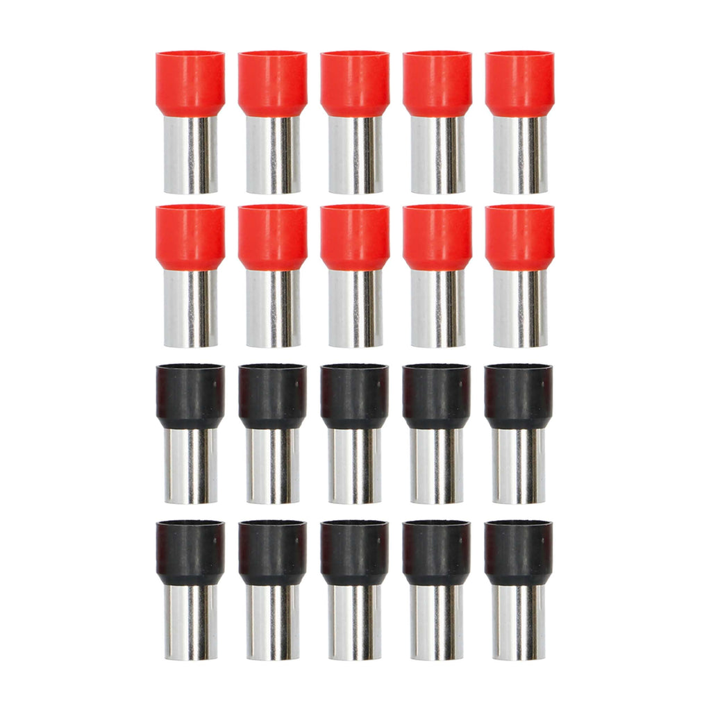 Tsunami TSX-0GA-FERR 20-Piece Red and Black 0/1GA Ferrules - Refill Pack