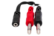 Load image into Gallery viewer, Hosa YMP-434 Stereo Breakout Cable 3.5 mm TRSF to Dual 1/4 in TS