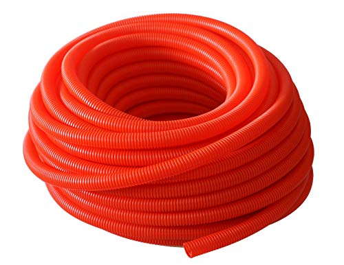 Absolute SLT14RD 100' 1/4" 6.35mm Red Split Wire Loom Conduit Tubing Sleeve Tube