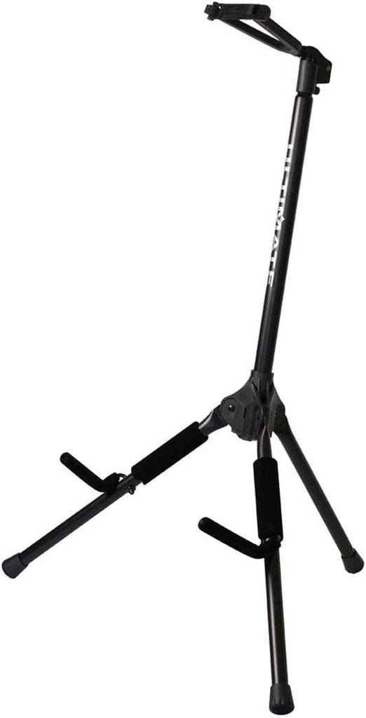 Ultimate Support GS-200 Genesis Series Plus Guitar Stand with One Click Push-Button Locking Leg Mechanism, Secure Head Stock Yoke, and Support Arms