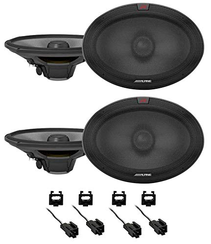 Alpine R2-S69 6x9" Front+ Rear Speaker Replacement Kit Fit 2001-2006 Dodge Stratus