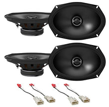 Load image into Gallery viewer, 2 Pair Alpine S2-S69 260 Watt 6x9" Coaxial 2-Way Car Audio Speakers Bundle &amp; Metra 72-8104 Speaker Wire Harness Connector Compatible With Toyota
