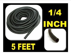 5 FT 1/4" INCH Split Loom Tubing Wire Conduit Hose Cover Auto Home Marine