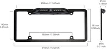 Load image into Gallery viewer, CAM114 Backup Camera Frame License Plate HD Night Vision Rear View 170° Angle Waterproof Compatible with Jensen Car Radio CAR110W CAR710 CAR710X CAR8000 CAR910W CAR910X CDR7011 CM901MIR CMR2720 CR271ML