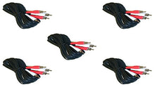 Load image into Gallery viewer, 5 pack, 12 Feet 2 RCA Male to Male Audio Cable (2 White/2 Red Connectors)