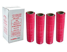 Load image into Gallery viewer, Absolute U.S.A 4 RED 18"x 1500 FT Roll 80 Gauge Thick Stretch Packing Wrap Pallet Shrink Film