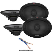 Load image into Gallery viewer, Alpine R-S69 R Series 6x9 600W Speakers - 2 Pair with 20' Wire Package