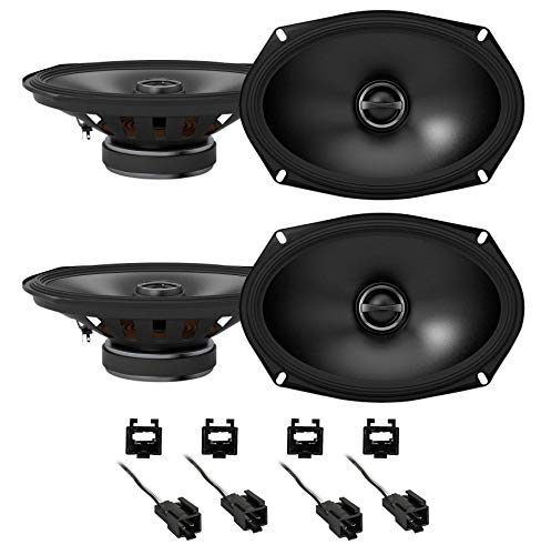 2 Pair ALPINE S-S69 260 Watt 6x9" Coaxial 2-Way Car Audio Speakers & Metra 72-6512 Speaker Harness Connector for Chrysler Vehicles 90-07 Cherokee Bundle