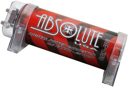 ABSOLUTE CAP400R 4 FARAD POWER CAR CAPACITOR (RED)