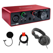Load image into Gallery viewer, Focusrite Scarlett Solo USB Audio Interface Headphones + Pop Filter + XLR Cable
