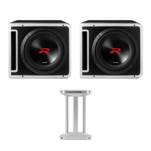 Pair of R-SB10V Alpine Halo Series 10" ported subwoofer enclosure + KTX-H10 Pkg