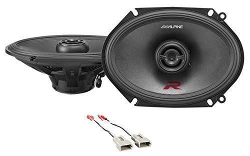 Alpine R-S68 6x8" 2-Way Car Stereo Speakers Totaling 600 Watts Type-R RS68 Bundle With METRA 72-5512 Speaker Wire Harness Connector Compatible With 1992-1997 Mercury Grand Marquis